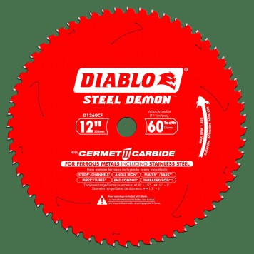 DIABLO 12 in. x 60 Tooth Cermet Metal and Stainless Steel Cutting Saw Blade