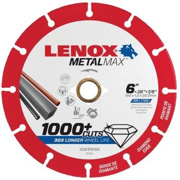 Lenox MetalMax 6" Diamond Cut-Off Wheel