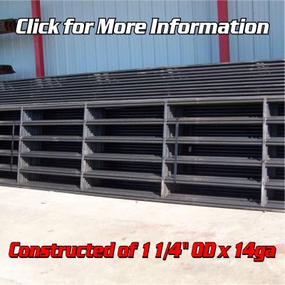 6 BAR CONTINUOUS FENCE PANEL - 4' X 20'