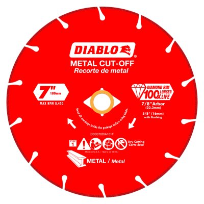 Cutting & Grinding Blades - DIABLO 7" Diamond Metal Cut-Off Blade