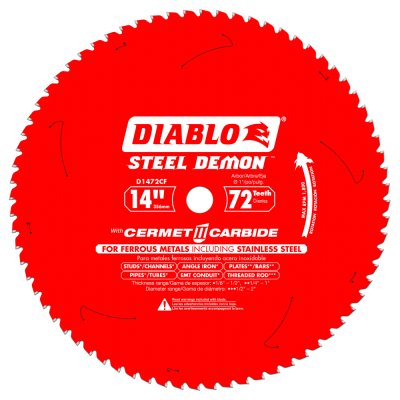 DIABLO 14 in. x 72 Tooth Cermet Metal and Stainless Steel Cutting Saw Blade