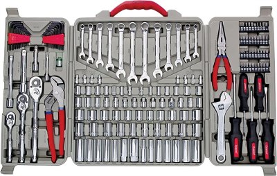 Power Tools & Accessories - Crescent CTK170MPN General-Purpose Mechanic's Tool Set, Steel Alloy, Silver, Chrome, 170-Piece