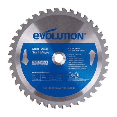 Cutting & Grinding Blades - EVOLUTION 7-1/4" STEEL CUTTING BLADE