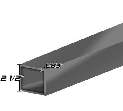 Pre-Cut 4' Material - 2 1/2 X 14GA SQ TUBE - 4FT
