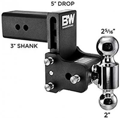 Trailers & Accessories - B&W TOW & STOW 3" REC. 2" & 2 5/16" - 5" DROP 