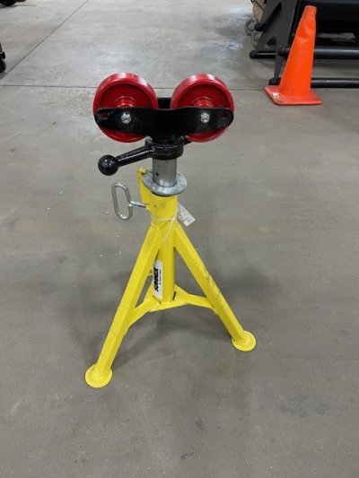 Pipe Stands - SHORT FIXED JACK STAND/ROLL HEAD YELLOW