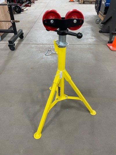 Pipe Stands - TALL FIXED JACK STAND/ROLLER HEAD YELLOW